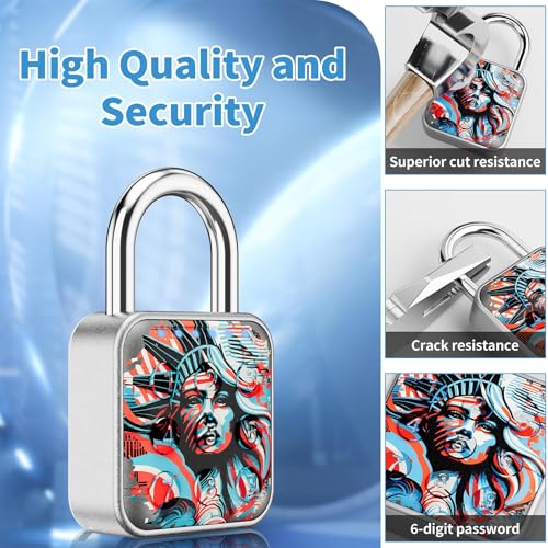 SURPN Combination Lock, Combination Lock for Locker, Locker Lock & Gym Locker Lock - High Security, Easy to Use for Gym, School, Travel, Outdoor (Patriotic Liberty) - Image 3
