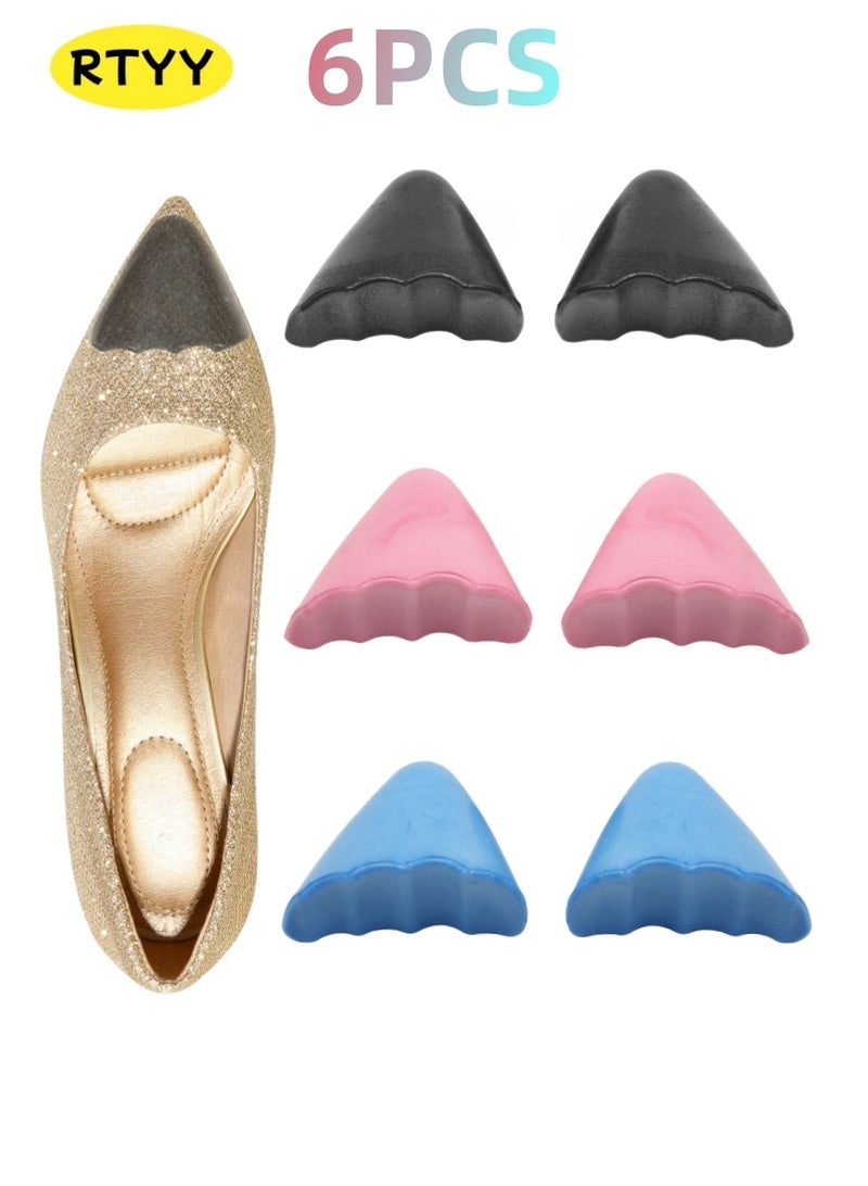 RTYY 6 Pcs Shoe Filler Inserts，Toe Inserts for Shoes Too Big，Soft Memory Foam Toe Cushion Inserts to Make Big Shoes Fit Tighter, Preventing foot deformation，Men & Women Shoe Size Reducer for Sneakers High Heels Boots Flats - Image 1