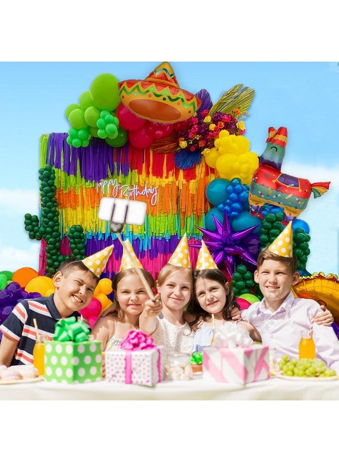 MOMOSHERO MOMOSHERO 152Pcs Fiesta Mexican Balloons Arch Garland Kit, with Taco Llama Sombrero Foil Balloons for Cinco De Mayo Carnival Birthday Party Mexican Theme Taco Twosday Party Decorations - Image 5