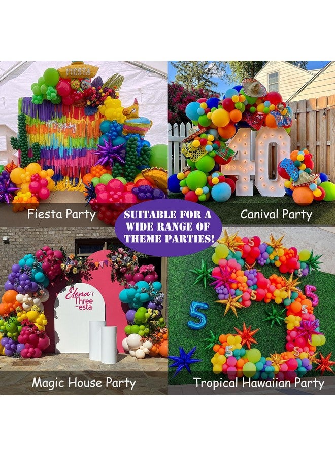 MOMOSHERO MOMOSHERO 152Pcs Fiesta Mexican Balloons Arch Garland Kit, with Taco Llama Sombrero Foil Balloons for Cinco De Mayo Carnival Birthday Party Mexican Theme Taco Twosday Party Decorations - Image 4