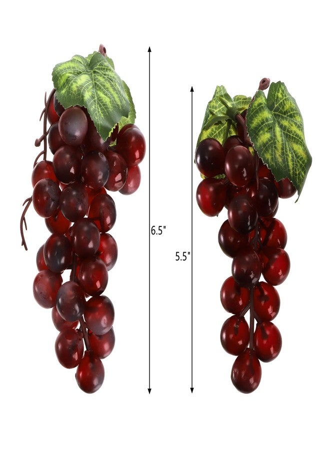 ZEAYEA 12 Bunches Artificial Grapes, Simulation Lifelike Grape Clusters, Decorative Rubber Fake Grapes for Wedding Kitchen Wine Centerpiece Decoration Photography Faux Fruit Props, 6 Colors, 2 Size - Image 2