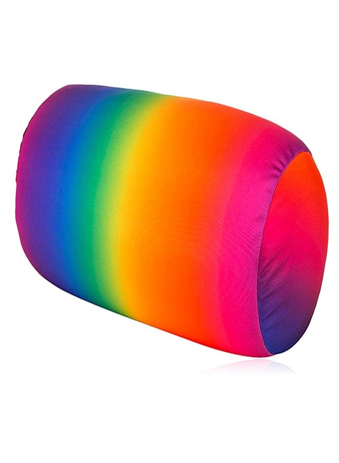 Focustree Squish Microbead Pillow Neck Lumbar Body Sopport Microbead Bolster 7 * 12Inches Travel Pillows for Chair Sleeping Car Seat Emotional Colorful Dormroom Accessory (Rainbow) - Image 3