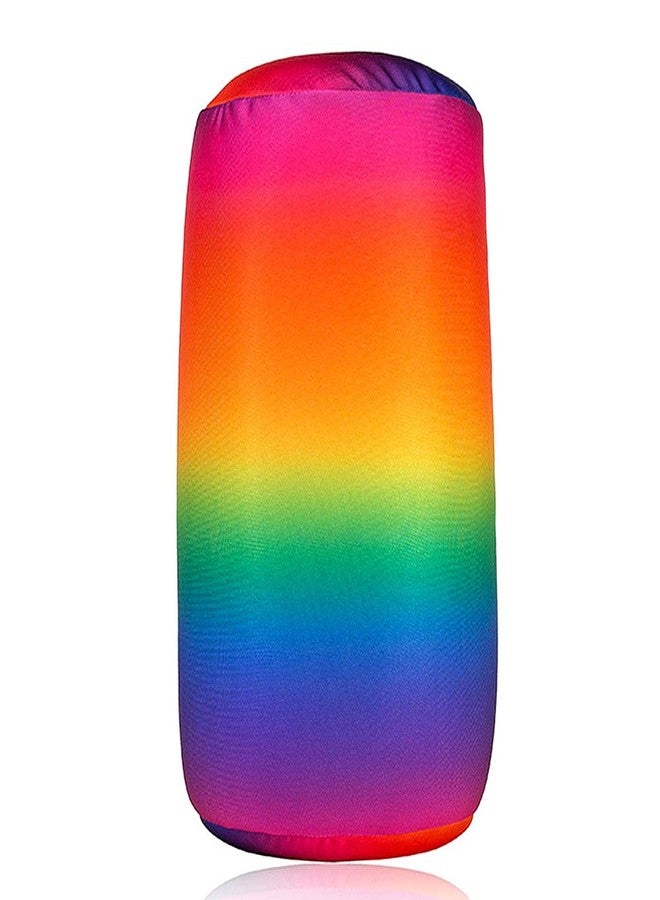 Focustree Squish Microbead Pillow Neck Lumbar Body Sopport Microbead Bolster 7 * 12Inches Travel Pillows for Chair Sleeping Car Seat Emotional Colorful Dormroom Accessory (Rainbow) - Image 2