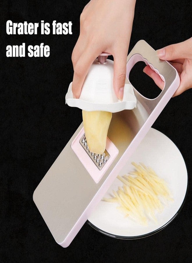 Cauaoa Blue Food Safety Holder for Mandolin Slicer or Grater,Finger Anti-Cut Protectors for Vegetable Grater, Food Slicer Cutter Finger Guard for Mandoline Cutting for Kitchen and Dining - Image 3