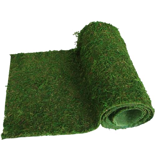 USMOLA Moss Roll, Dried Moss for Crafts, Moss Table Runner for Fairy Gardens, Wedding Woodland Decor, Preserved Moss Mat for Table Decoration (12" W x 60" L) - Image 2