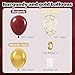 awenztech 60pcs Burgundy and Gold Balloons 12inch Maroon and Gold Balloons with Metallic Gold Confetti Balloons for Graduation Birthday Bridal Shower Party Decorations - Image 4