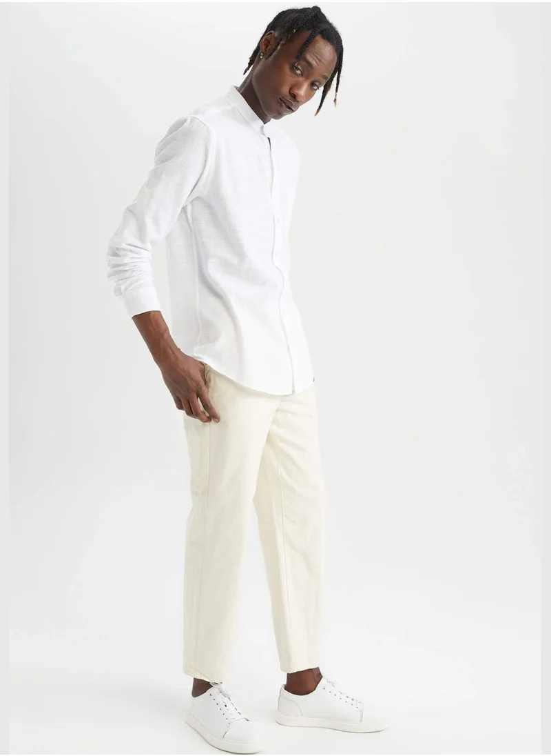 DeFacto Judge Collar Long Sleeve Shirt