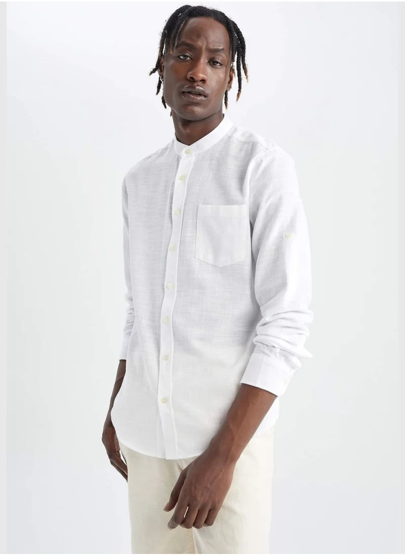 DeFacto Judge Collar Long Sleeve Shirt