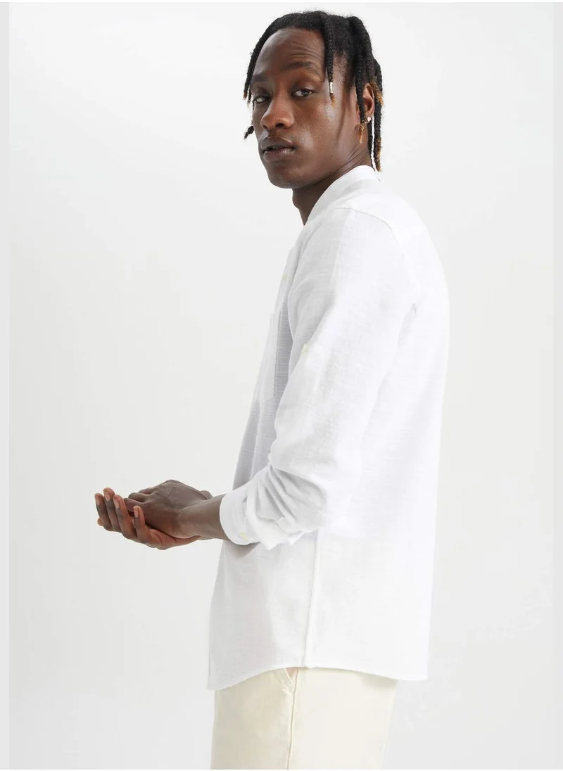 DeFacto Judge Collar Long Sleeve Shirt