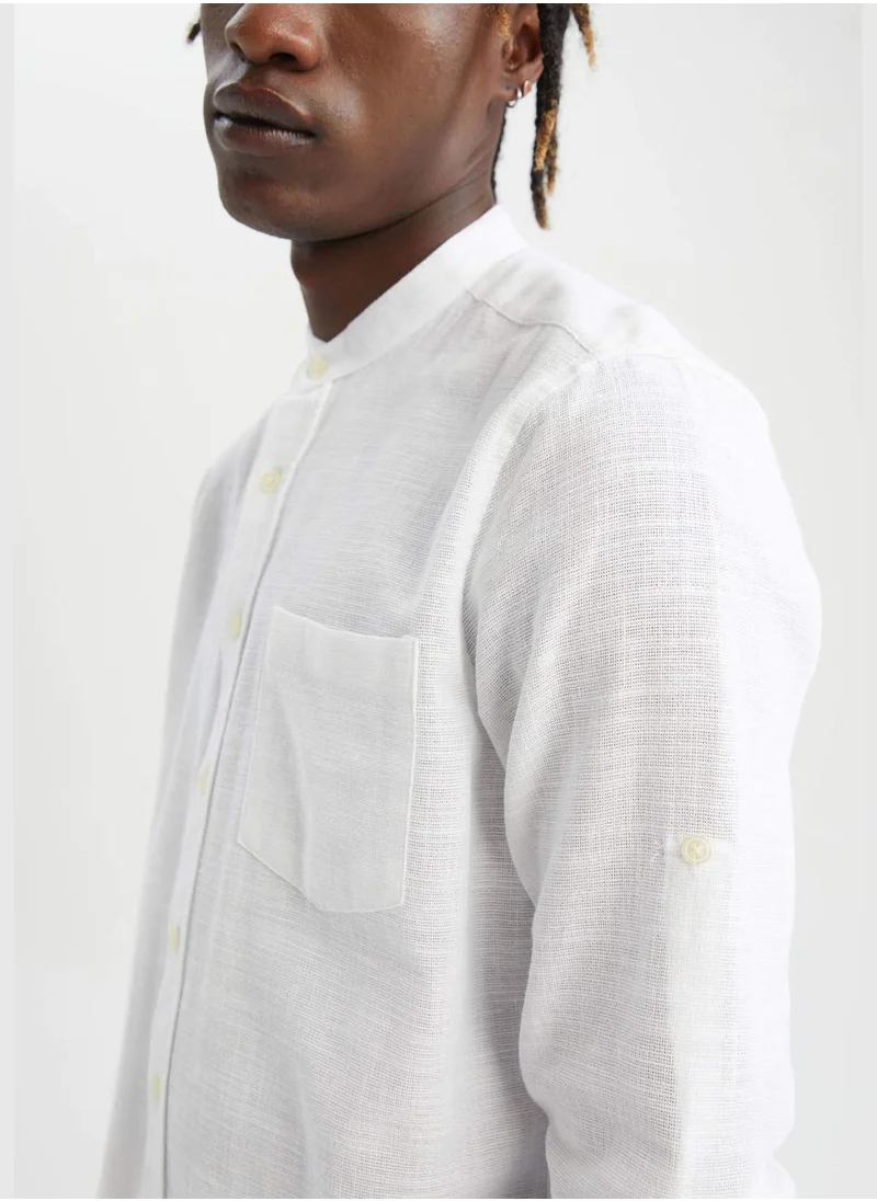 DeFacto Judge Collar Long Sleeve Shirt