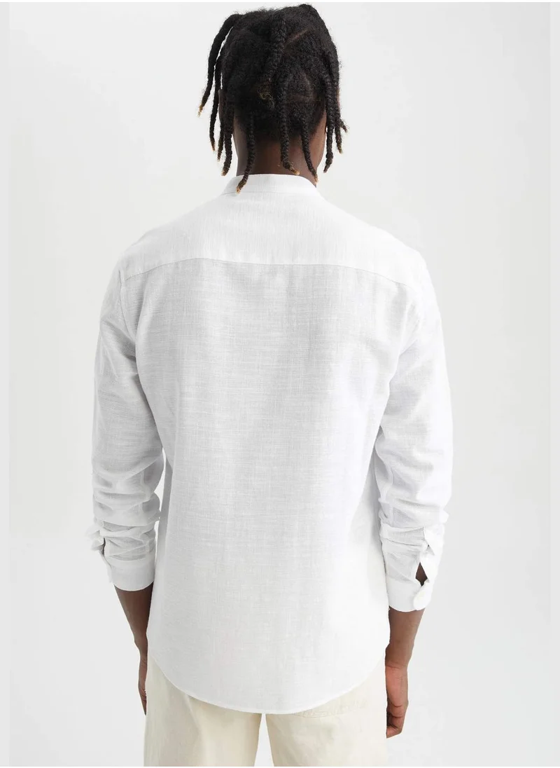 DeFacto Judge Collar Long Sleeve Shirt