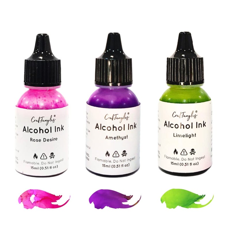 CrafTangles Alcohol Ink Set - Wildflowers (15 ml each) - Image 5