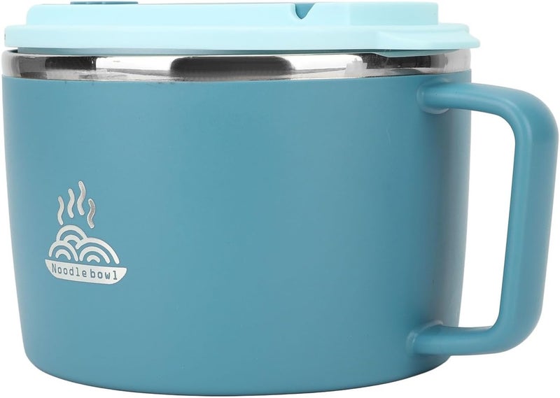 GOWENIC Noodle Bowl Set Slot Design Stainless Steel Ramen Bowl with Chopsticks Great for Breakfast, Lunch 15.8oz (Blue) - Image 3