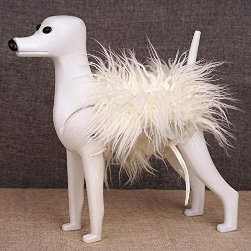 OPAWZ Back Dog White Wig, Made of Soft & Smooth Synthetic Fibre Material, Realistic Trim Experience for Groomer Trimming Practice, Suitable for All Types of Model Dogs Size 8.26 x 9.84in / 21 x 25cm
