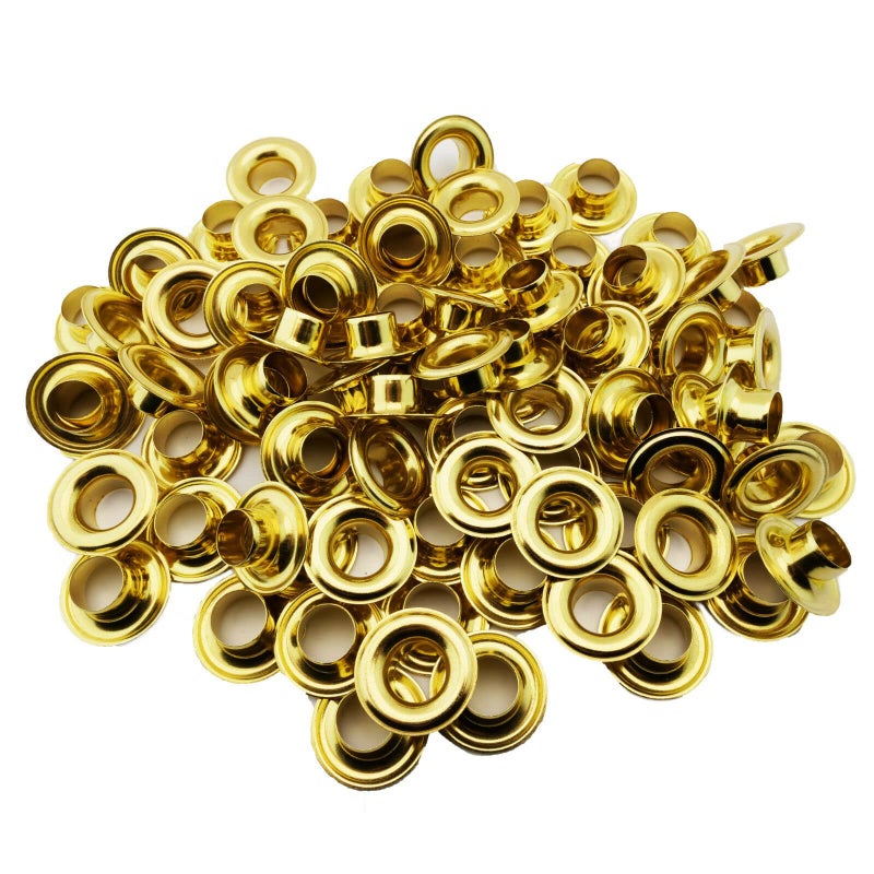 C.S. Osborne Brass Grommets & Washers #G1-4 Size 4 (1/2" Hole) 144 Sets - Image 3