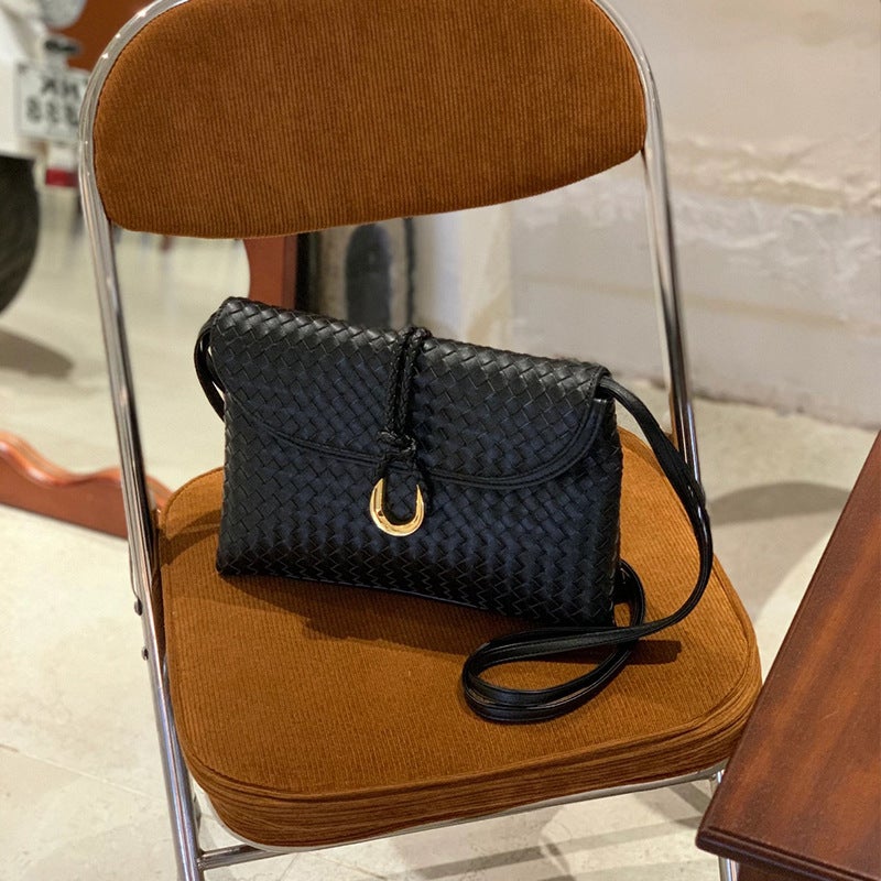 Carefully Selected Liberta Hand-Woven Envelope Bag, Clutch Bag, Large-Capacity Shoulder Crossbody Bag, Evening Flap Bag - Image 4