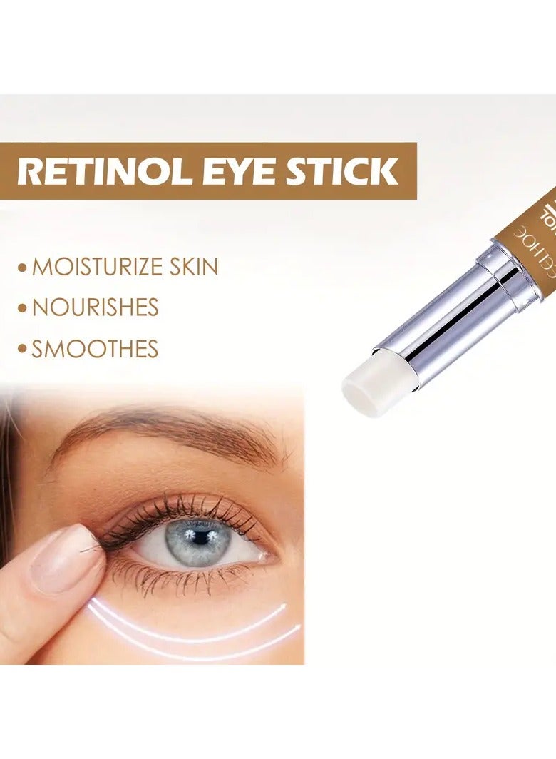 3ml Intensive Revitalizing Retinol Eye Cream Stick - Hydrates, Firms, and Smooths Fine Lines for Radiant, Youthful-Looking Eyes - Hypoallergenic, Collagen-Boosting, and Hyaluronic Acid-Infused for All Skin Types