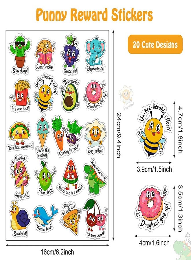 ZhildChen 800PCS Punny Teacher Rewards Sticker for Students Positive Encouragement Stickers for Home School Supplies Motivational Class Rewards Incentive Stickers Adorable Cute Incentive Stickers (Style A) - Image 4
