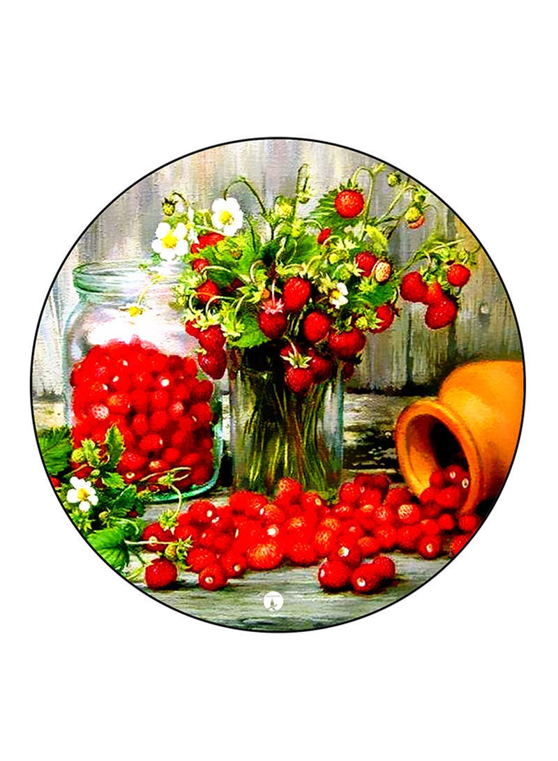 RKN Vintage Art Printed Fridge Magnet Round  Multicolour - Image 1