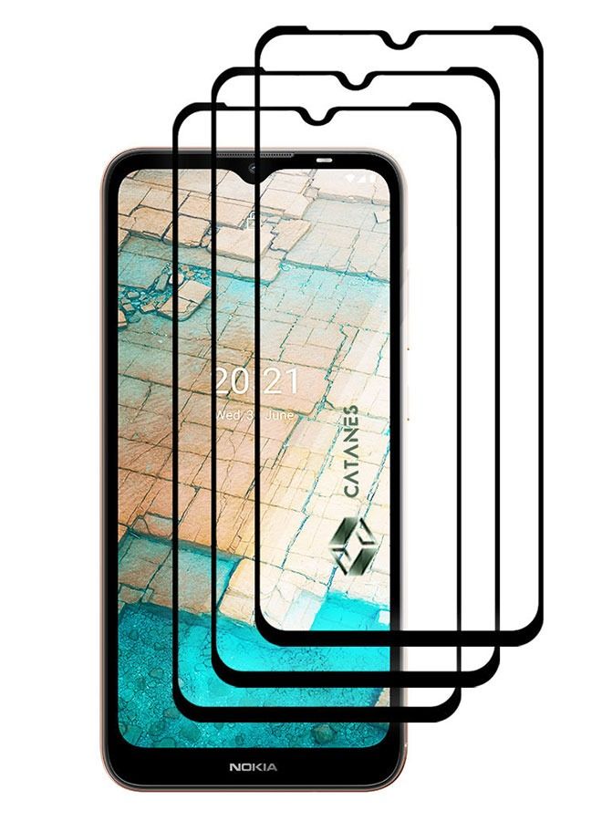 CATANES 3 Pack For Nokia C20 Tempered Glass Screen Protector Full Glue Back - Image 2