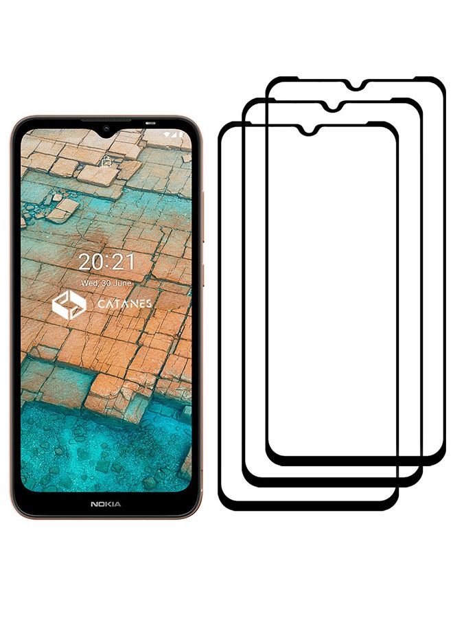 CATANES 3 Pack For Nokia C20 Tempered Glass Screen Protector Full Glue Back - Image 3
