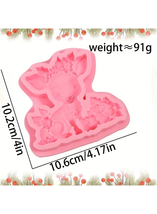 Deer Cake Decorating Fondant Mold Y91 Animal Candy Silicone Mold For Baking Crafts - Image 4