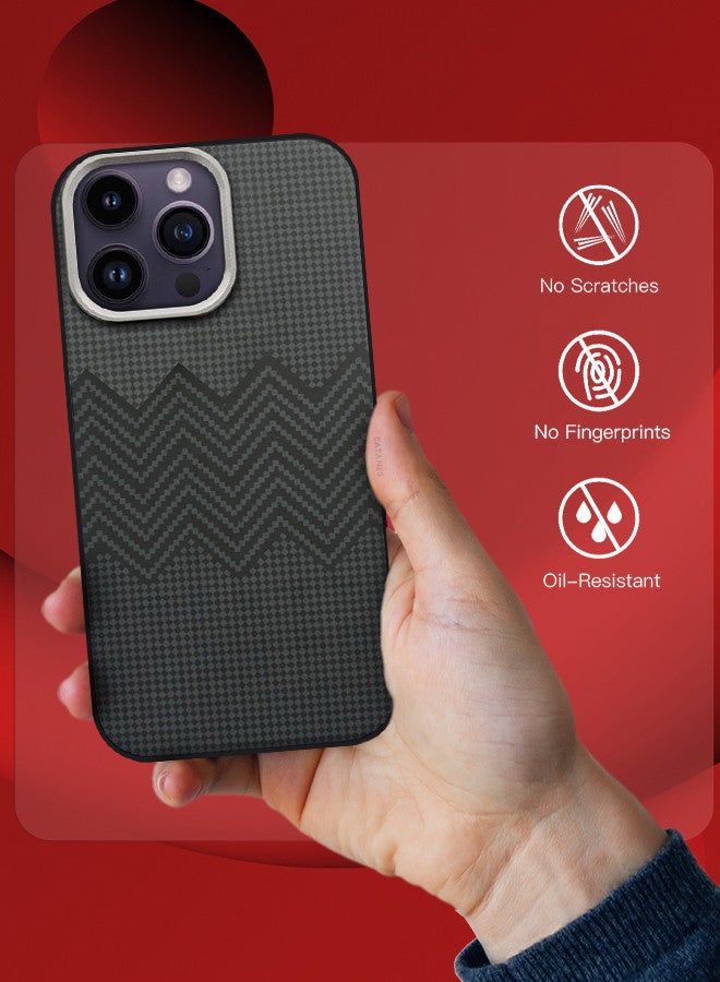 CATANES [for iPhone 14 Pro Max] Case Carbon Fiber Made Slim & Light Shockproof Phone Cover Grade Protection - Image 4