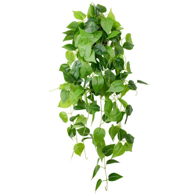354in Artificial Plants in Black Pot Realistic Fake Hanging Potted Greenery with Faux Ivy Vine Pothos Ideal for Shelf Home Office Indoor Outdoor Garden Decor