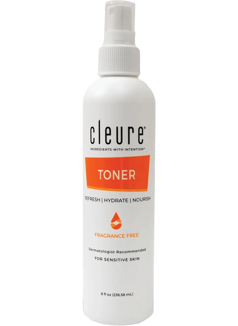 Cleure Cleure Alcohol Free Toner for Sensitive Skin - Balancing pH Toner for Face - Paraben, Salicylate, & Fragrance Free (8 oz, Pack of 1) 