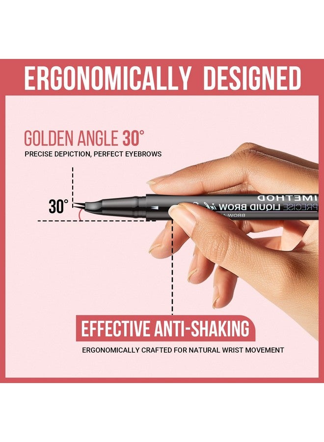 iMethod Curved Eyebrow Pen - Eyebrow Pencil, Brow Pencil 2-In-1 Dual-Ended Microblading Eyebrow Pen With Micro-Fork-Tip And Precise Brush-Tip Create Natural Hair-Like Brows, Last All-Day, Dark Brown - Image 2