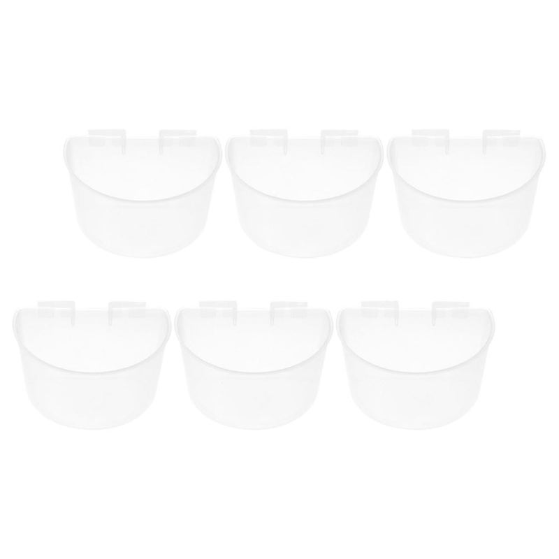 6 Pcs Large Thickened Plastic Pigeon Cage Feeding Cups and Water Bowls - Image 2
