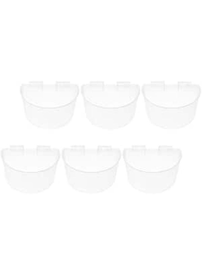 6 Pcs Large Thickened Plastic Pigeon Cage Feeding Cups and Water Bowls - Image 1