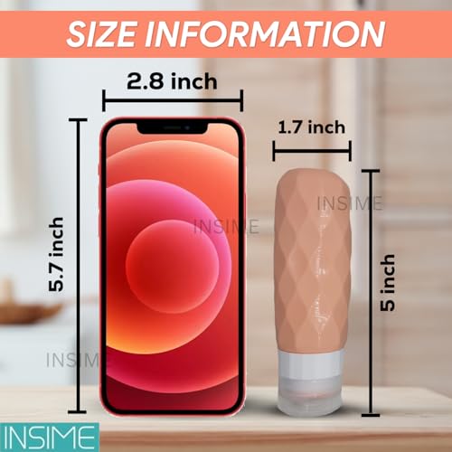 INSIME Silicone travel bottles for toiletries | Refillable travel containers for toiletries makeup shampoo container | Leak Proof Travel Size Toiletry bottles for travelling | Travel essentials kit - Image 3