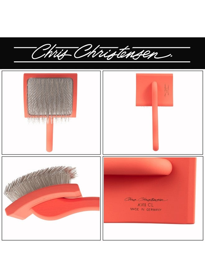 Chris Christensen Big G Dog Slicker Brush For Dogs (Goldendoodles, Labradoodles, Poodles), Groom Like A Professional, Fluff Detangle Style, Saves Time Energy, Coral, Large - Image 3