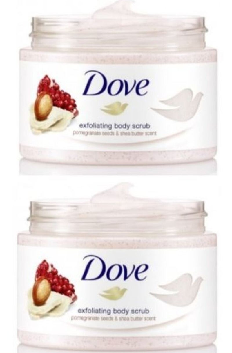 دوف مقشر الجسم دوف برائحة الرمان وزبدة الشيا، مع ربع كريم مرطب، ٢٢٥ مل، قطعتان - Image 3