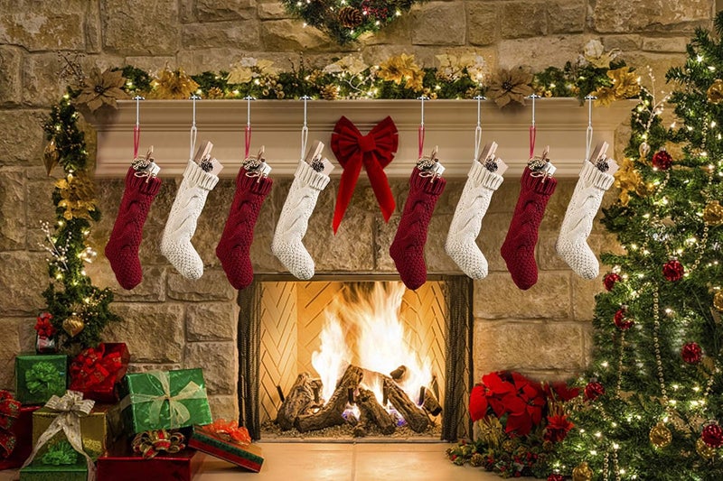 Komotu Christmas Stocking Holder for Mantle - 8 Pack Non-Slip Stocking Mantel Holders Hooks Hanger for Christmas Xmas Fireplace and Party Decoration (Silver) - Image 5
