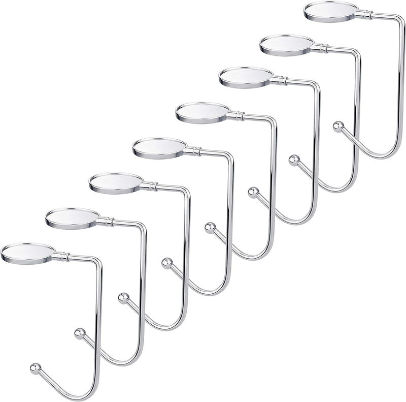 Komotu Christmas Stocking Holder for Mantle - 8 Pack Non-Slip Stocking Mantel Holders Hooks Hanger for Christmas Xmas Fireplace and Party Decoration (Silver) - Image 1