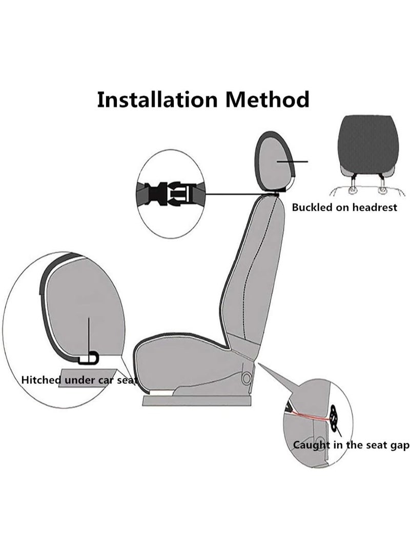 1 أجهزة الكمبيوتر الشخصية غطاء مقعد السيارة الأمامي الواقي من الماء الجلدي المقعد العام مناسب لمعظم سيارات الدفع الرباعي والشاحنات - Image 3