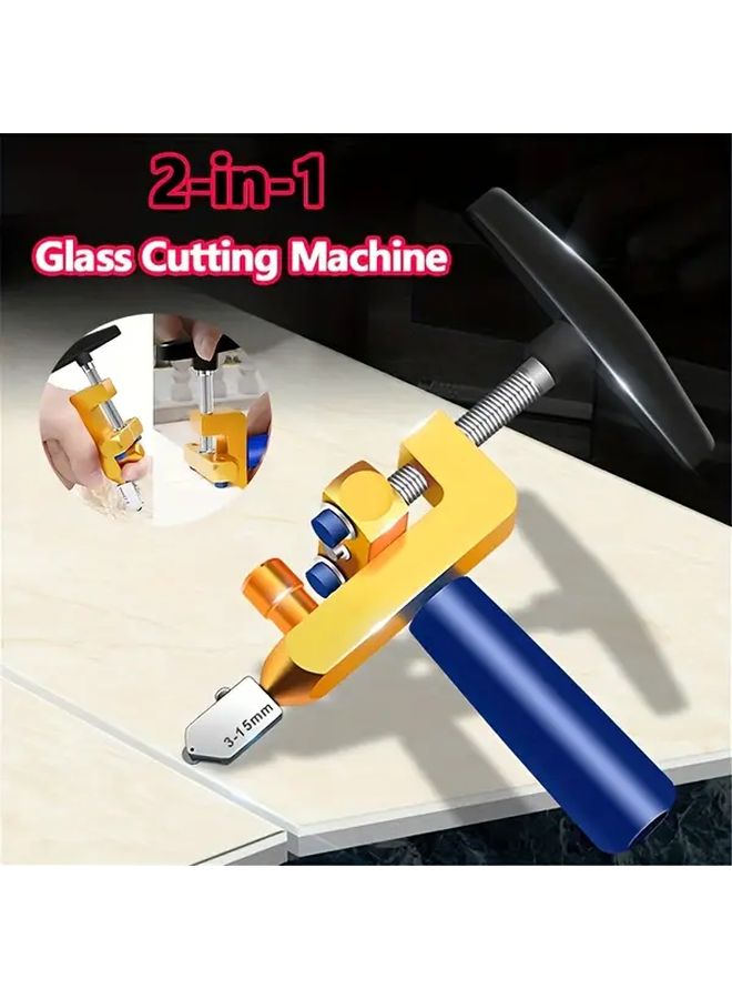 2 In 1 Manual Tile Cutter With Diamond Blade Safety Lock 1 Set - Image 2