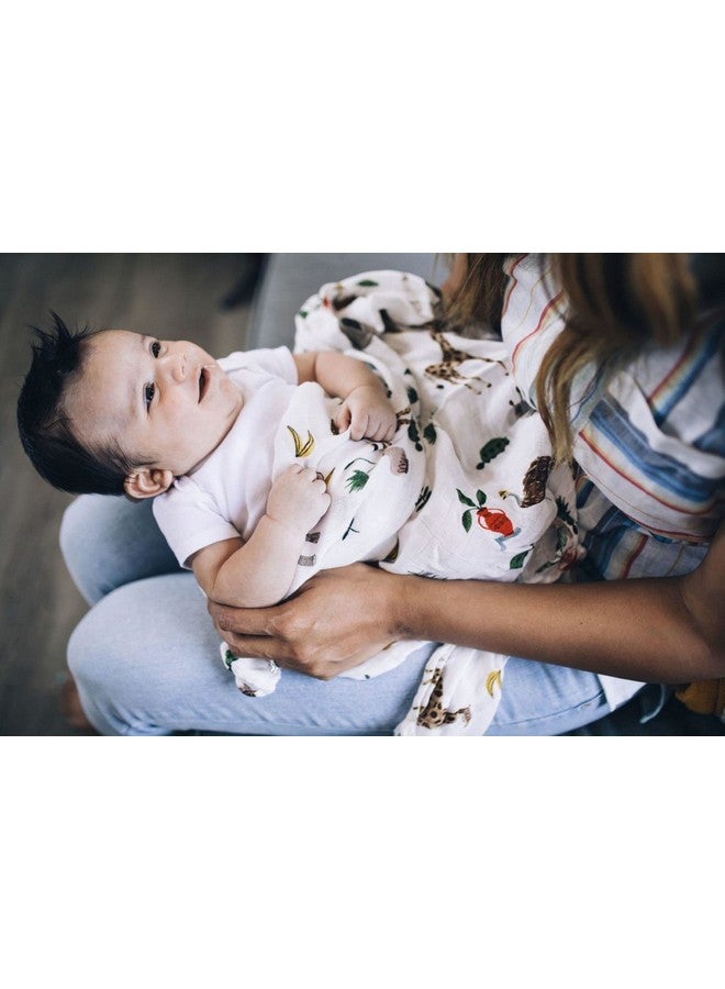 Little Unicorn - SafariSocial Deluxe Swaddle | Single | 100% Rayon Muslin from Bamboo | Super Soft | Newborns and Infants | Large 47” x 47” | Machine Washable - Image 3