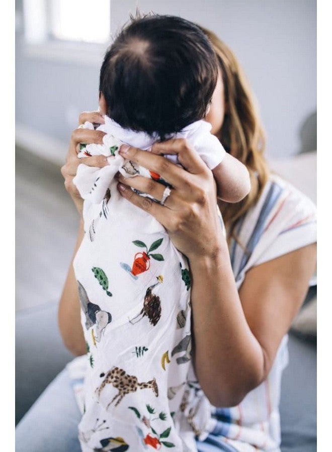 Little Unicorn - SafariSocial Deluxe Swaddle | Single | 100% Rayon Muslin from Bamboo | Super Soft | Newborns and Infants | Large 47” x 47” | Machine Washable - Image 4