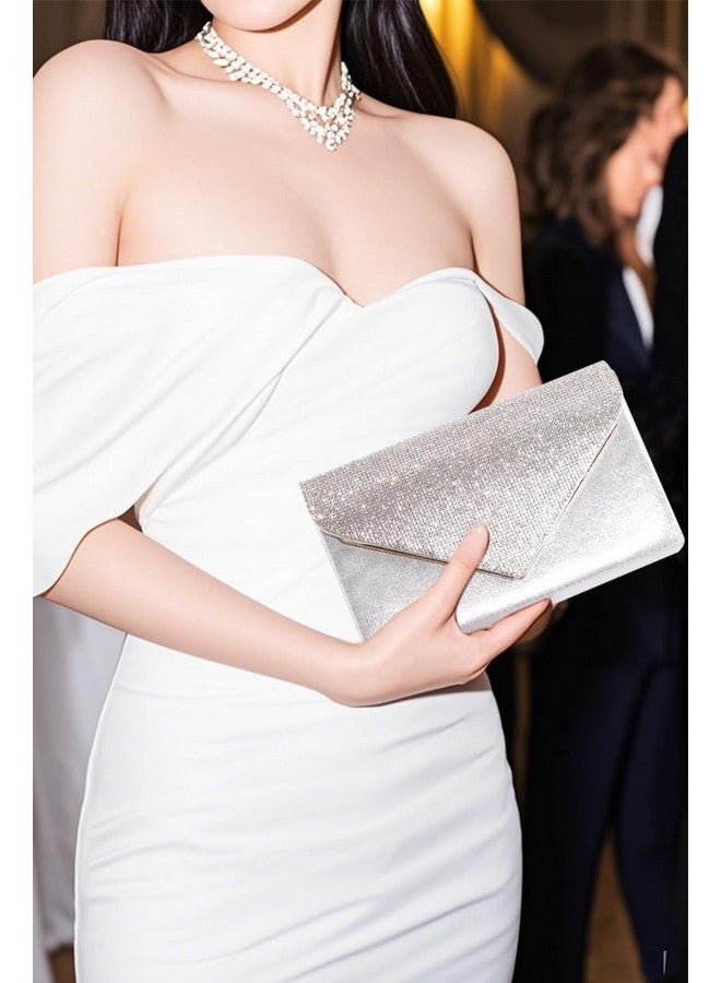 Naimo Elegant Satin Evening Bag Rhinestone Clutch Purses Metal Binding Flap Envelope Handbag Wedding Party Clutches - Image 2