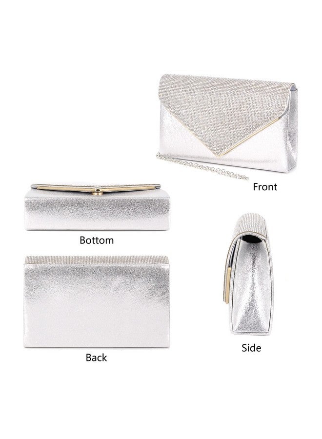 Naimo Elegant Satin Evening Bag Rhinestone Clutch Purses Metal Binding Flap Envelope Handbag Wedding Party Clutches - Image 1
