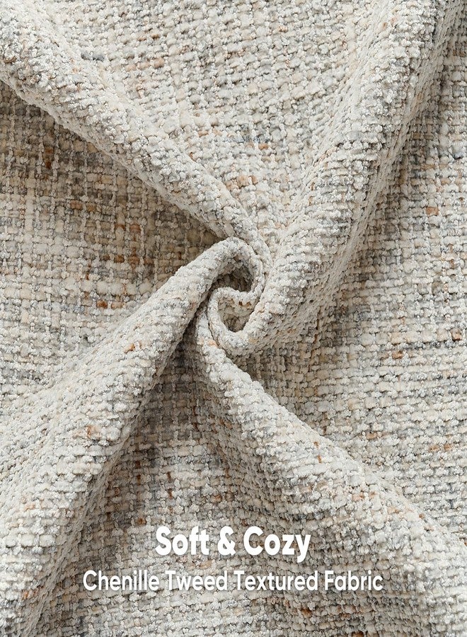 FUTEI Grey Decorative Throw Pillow Covers 18x18 Inch Set of 2,Soft Chenille Tweed Textured Cushion Case,Modern Home Decor for Couch Bed Living Room - Image 2
