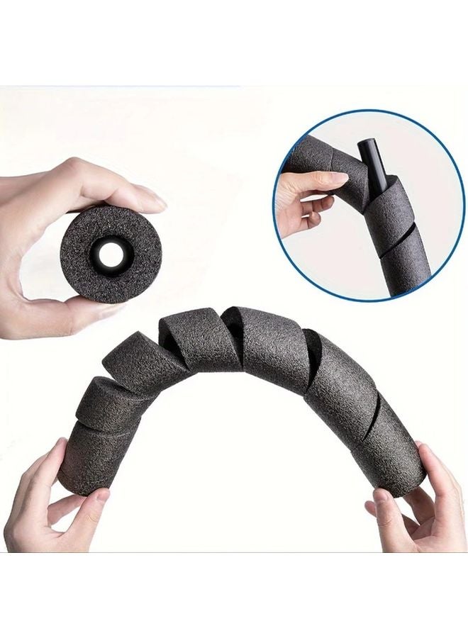 2pcs Black Pipe Insulation Foam Strips 39 88cm Pool Rubber Cover For Water Hoses - Image 2