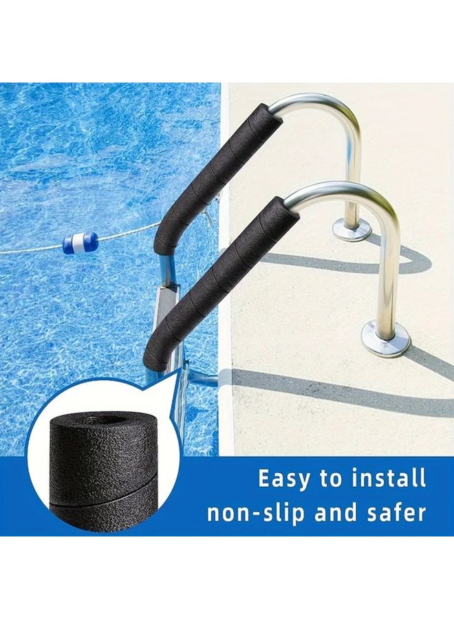 2pcs Black Pipe Insulation Foam Strips 39 88cm Pool Rubber Cover For Water Hoses - Image 3