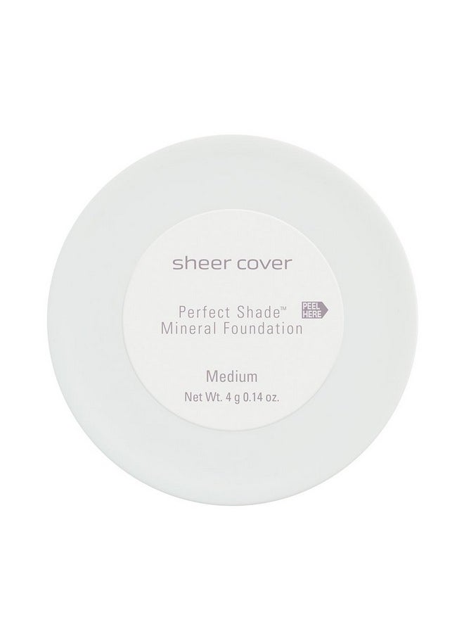 SHEER COVER - Sheer Cover Perfect Shade - Mineral Foundation Makeup Kit w Free Foundation Brush - Medium Shade - Foundation Powder Makeup and Mineral Makeup, Best Full Coverage Foundation 4 Grams - Image 1