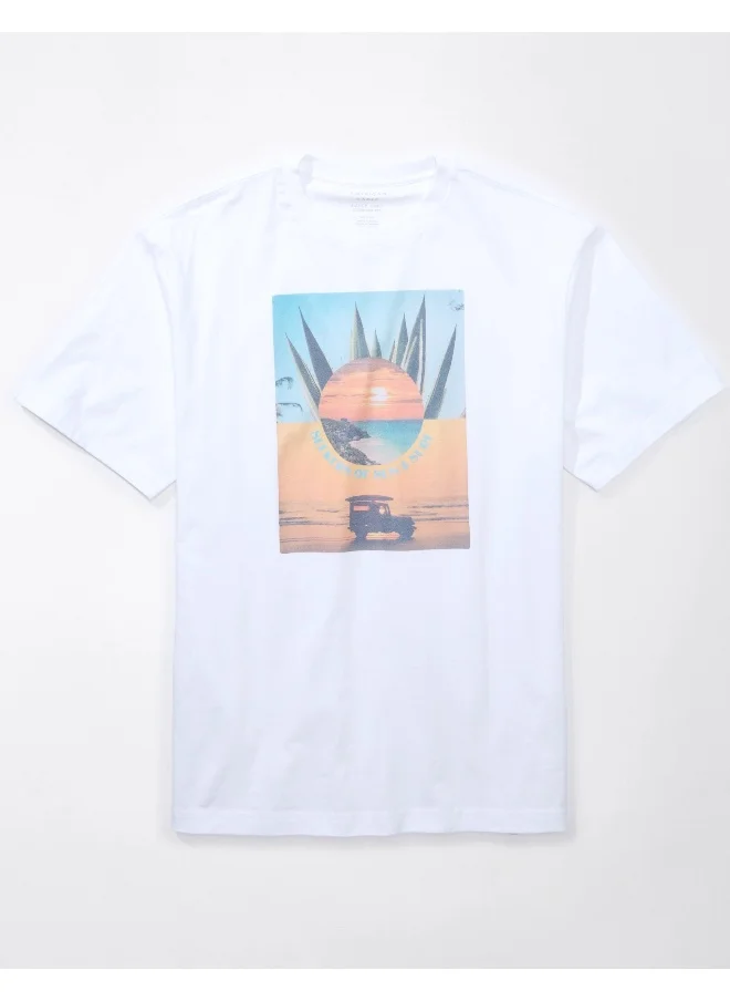 American Eagle Logo Graphic Crew Neck T-Shirt