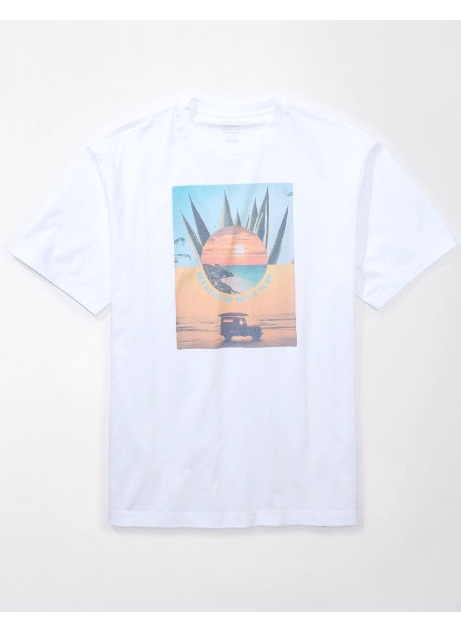 American Eagle Logo Graphic Crew Neck T-Shirt  - Image 4