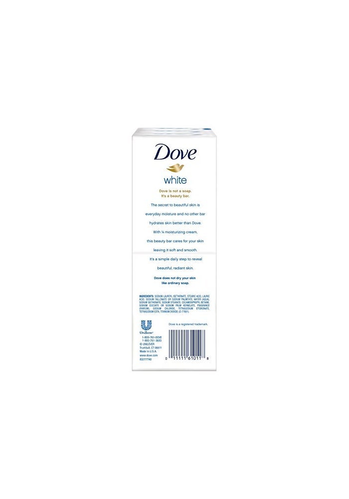 Dove Beauty Bar, White 4 oz, 6 Bar, Blue, Unscented, 24 Oz - Image 3